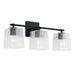 Lexi 3-Light Vanity in Matte Black - Lamps Expo