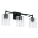 Peyton 3-Light Vanity in Matte Black - Lamps Expo