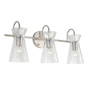 Mila 3-Light Vanity in Polished Nickel - Lamps Expo