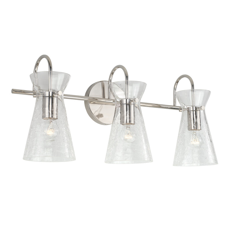 Mila 3-Light Vanity in Polished Nickel - Lamps Expo