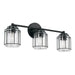 Harmon 3-Light Vanity in Matte Black - Lamps Expo