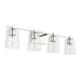Burke 4-Light Vanity in Polished Nickel - Lamps Expo