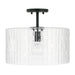 Emerson 1-Light Semi-Flush Mount in Matte Black - Lamps Expo