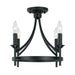 Peyton 4-Light Semi-Flush Mount in Matte Black - Lamps Expo