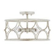 Ricci 4-Light Semi-Flush Mount in Winter White - Lamps Expo