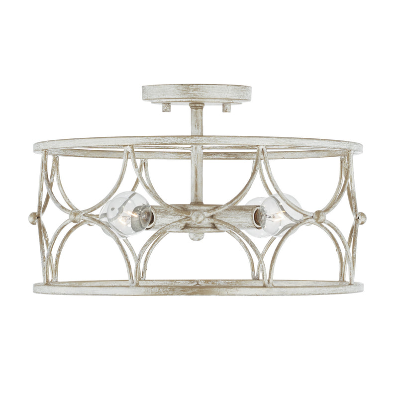 Ricci 4-Light Semi-Flush Mount in Winter White - Lamps Expo