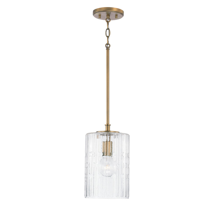 Emerson 1-Light Pendant in Aged Brass - Lamps Expo