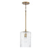 Emerson 1-Light Pendant in Aged Brass - Lamps Expo