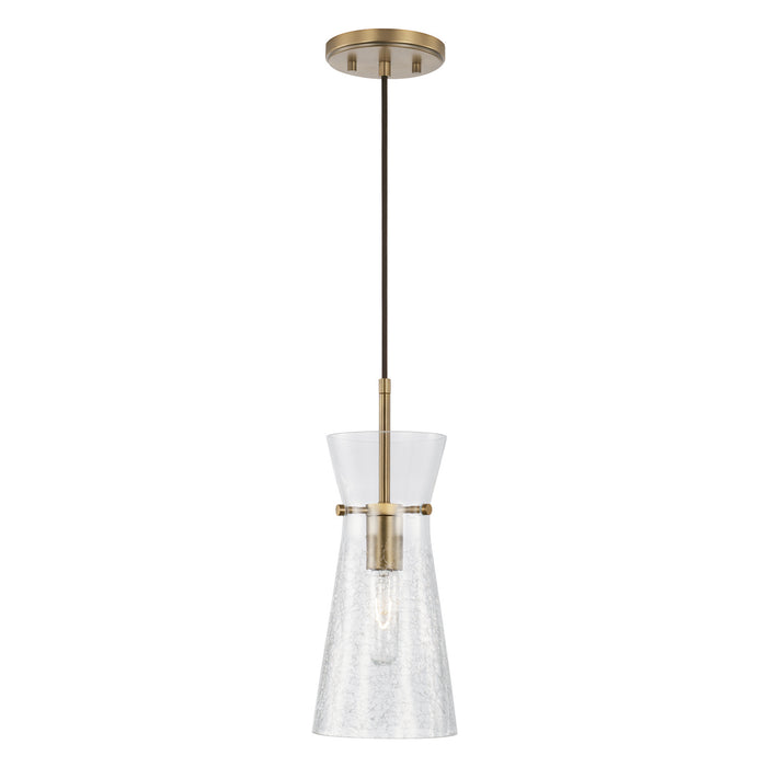 Mila 1-Light Pendant in Aged Brass - Lamps Expo