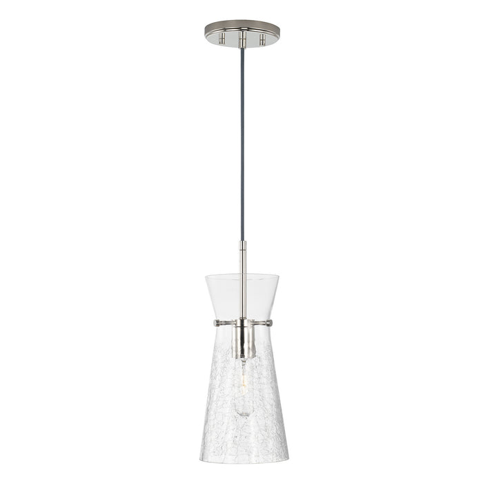 Mila 1-Light Pendant in Polished Nickel - Lamps Expo