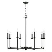 Clint 8-Light Chandelier in Black Iron - Lamps Expo