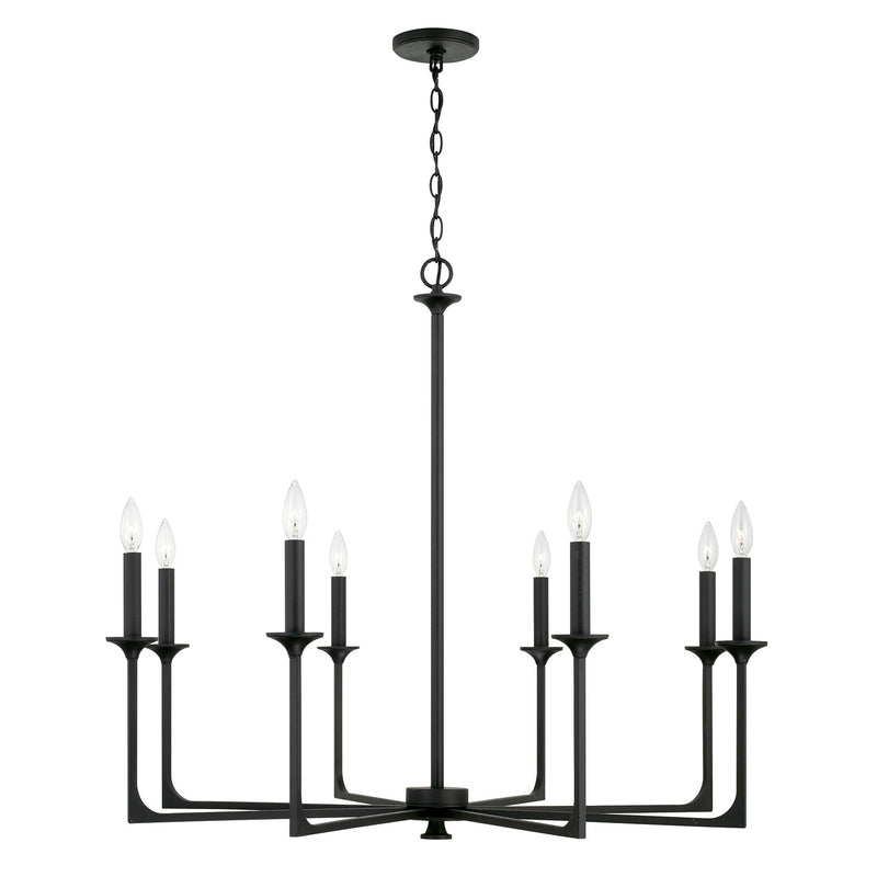 Clint 8-Light Chandelier in Black Iron - Lamps Expo
