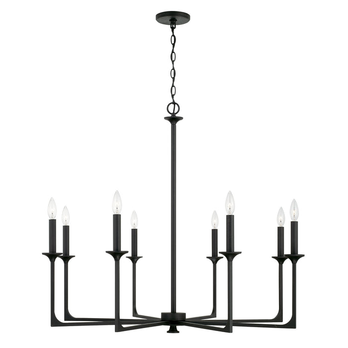 Clint 8-Light Chandelier in Black Iron - Lamps Expo