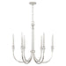Laurent 6-Light Chandelier in Polished Nickel - Lamps Expo