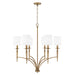 Abbie 6-Light Chandelier in Aged Brass - Lamps Expo
