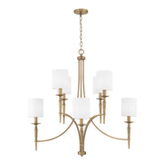 Abbie 8-Light Chandelier in Aged Brass - Lamps Expo