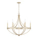 Isabella 6-Light Chandelier in Winter Gold - Lamps Expo
