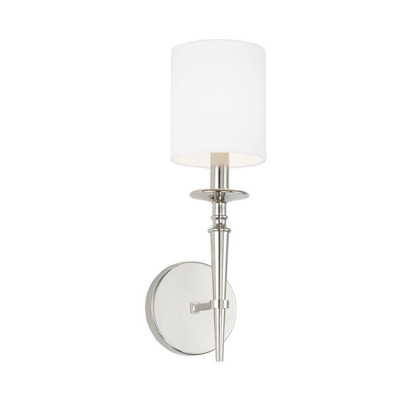 Abbie 1-Light Wall Sconce in Polished Nickel - Lamps Expo
