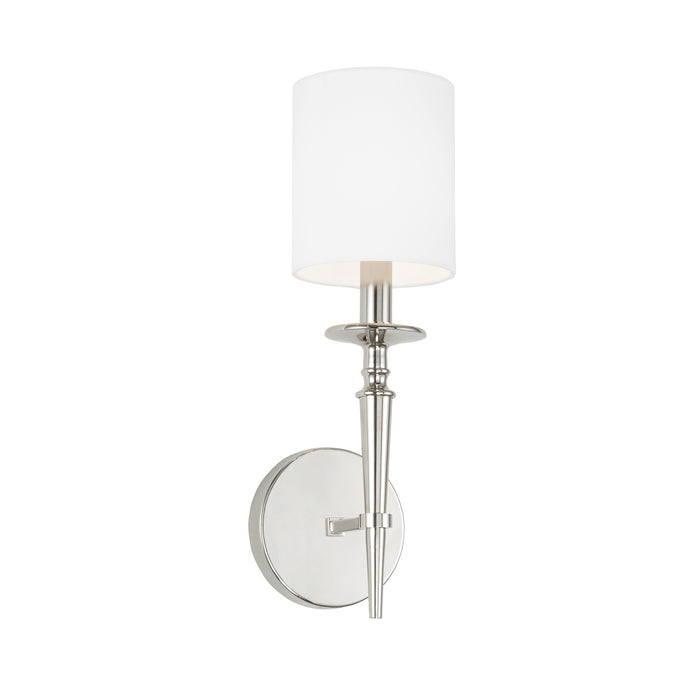 Abbie 1-Light Wall Sconce in Polished Nickel - Lamps Expo