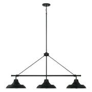 Jones 3-Light Island Pendant in Matte Black - Lamps Expo