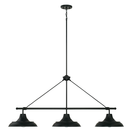 Jones 3-Light Island Pendant in Matte Black - Lamps Expo