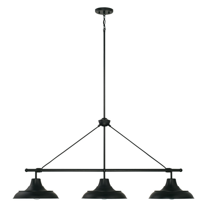 Jones 3-Light Island Pendant in Matte Black - Lamps Expo