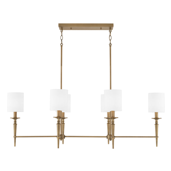 Abbie 6-Light Island Pendant in Aged Brass - Lamps Expo
