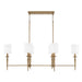 Abbie 6-Light Island Pendant in Aged Brass - Lamps Expo