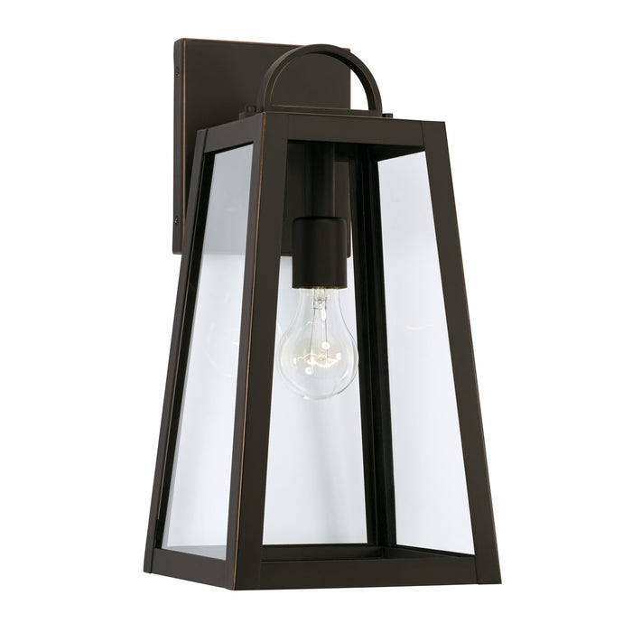 Leighton 1-Light Outdoor Wall Lantern in Oiled Bronze - Lamps Expo