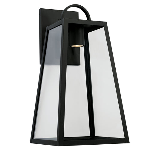 Leighton 1-Light Outdoor Wall Lantern in Black - Lamps Expo