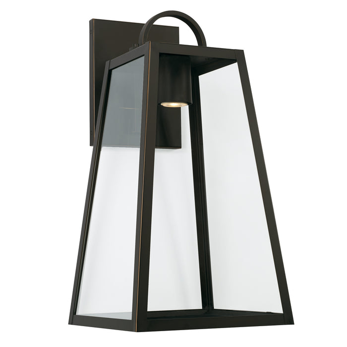 Leighton 1-Light Outdoor Wall Lantern in Oiled Bronze - Lamps Expo