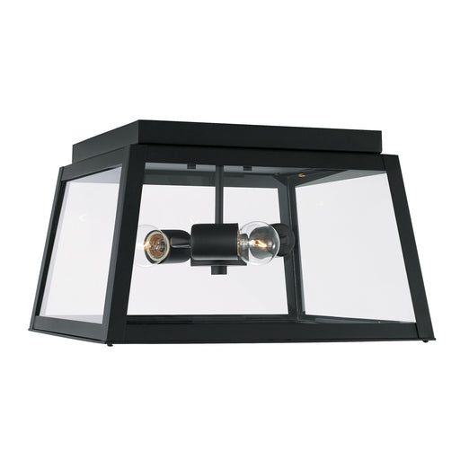 Leighton 3-Light Outdoor Flush Mount in Black - Lamps Expo