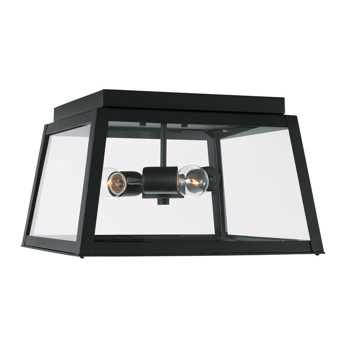 Leighton 3-Light Outdoor Flush Mount in Black - Lamps Expo
