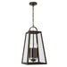 Leighton 4-Light Outdoor Hanging Lantern in Oiled Bronze - Lamps Expo