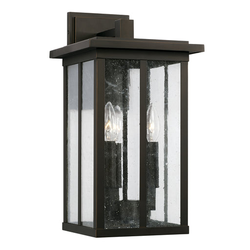 Barrett 3-Light Outdoor Wall Lantern in Oiled Bronze - Lamps Expo