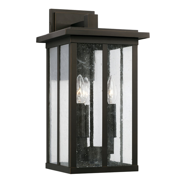 Barrett 3-Light Outdoor Wall Lantern in Oiled Bronze - Lamps Expo