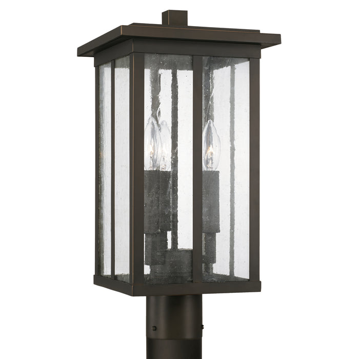 Barrett 3-Light Outdoor Post Lantern in Oiled Bronze - Lamps Expo