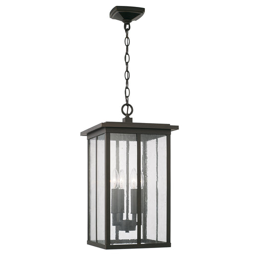 Barrett 4-Light Outdoor Hanging Lantern in Oiled Bronze - Lamps Expo