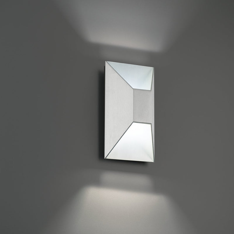 Maglev 2-Light 10" Outdoor Wall Sconce in Brushed Aluminum