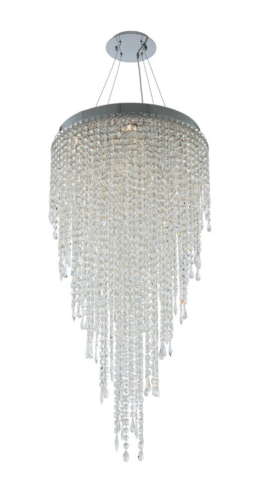 Tenuta 10-Light Convertible Pendant in Polished Chrome