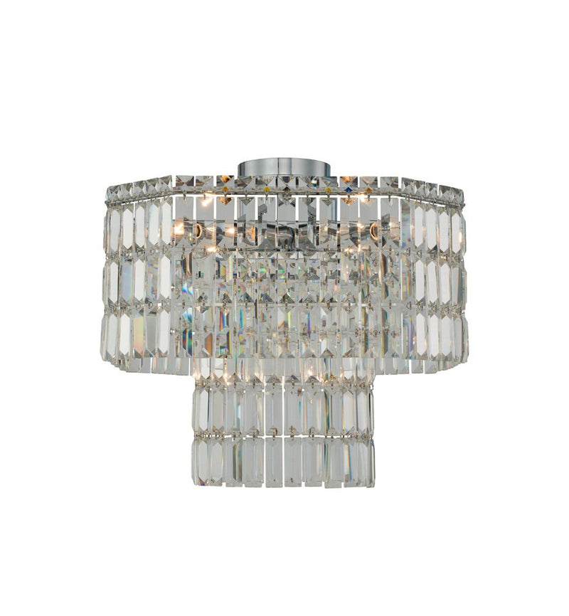 Livelli 6-Light Semi-Flush Mount in Polished Chrome