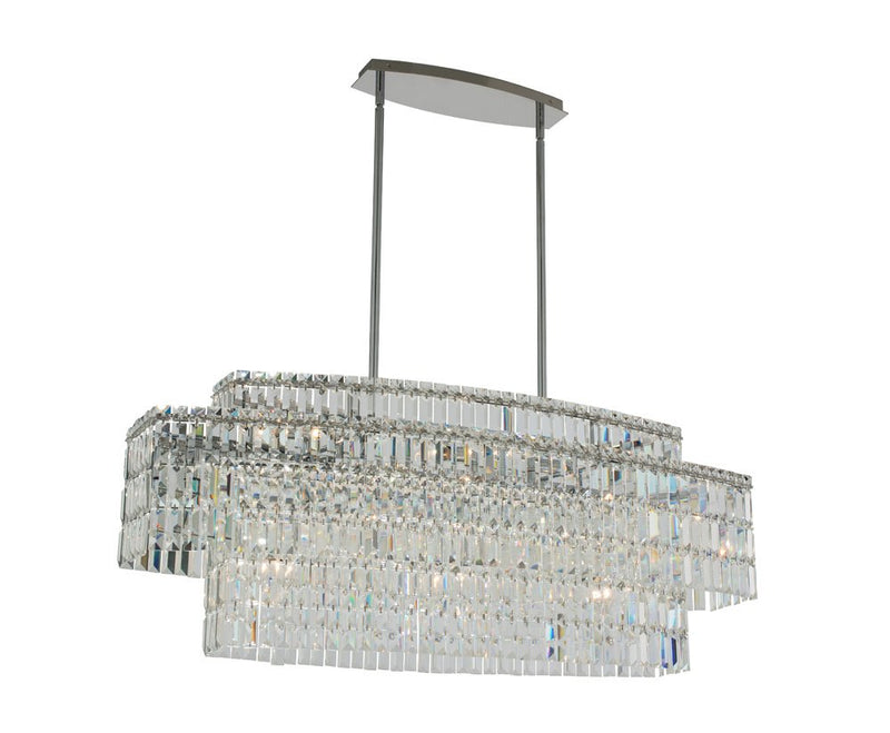 Livelli 10-Light Linear Pendant in Polished Chrome