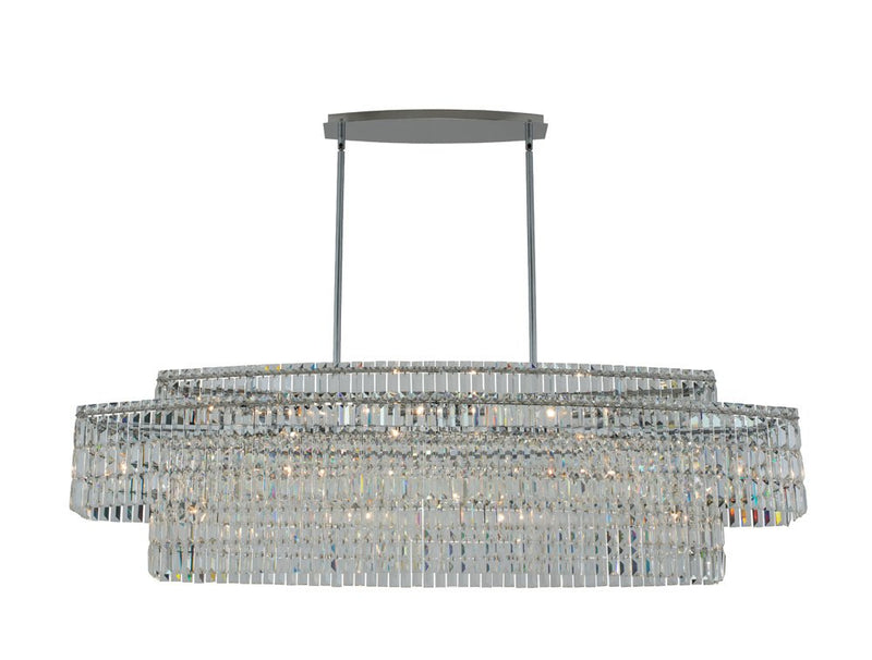 Livelli 15-Light Linear Pendant in Polished Chrome