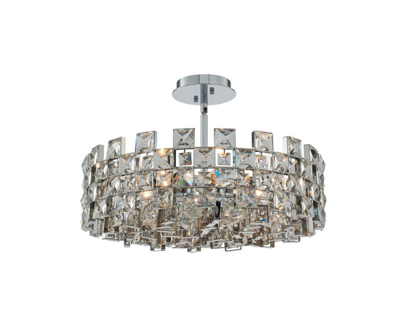 Piazze 8-Light Semi-Flush Mount in Polished Chrome