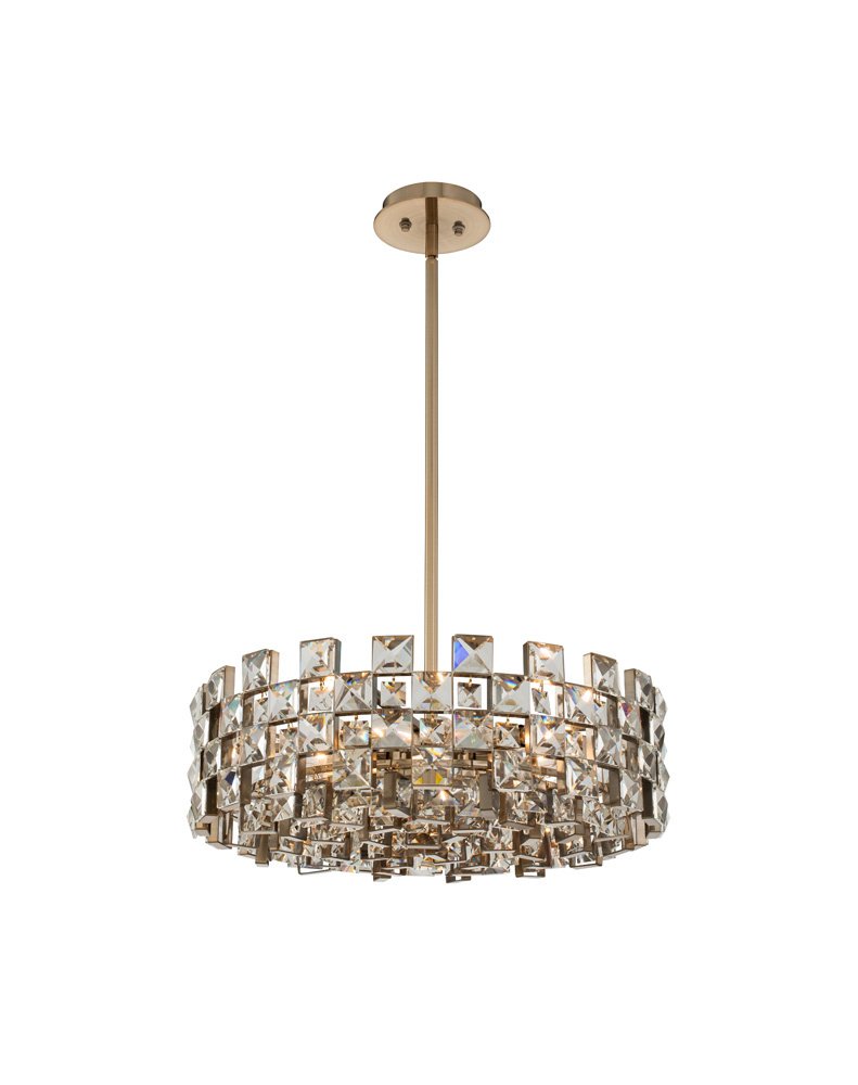 Piazze 8-Light Semi-Flush Mount in Brushed Champagne Gold