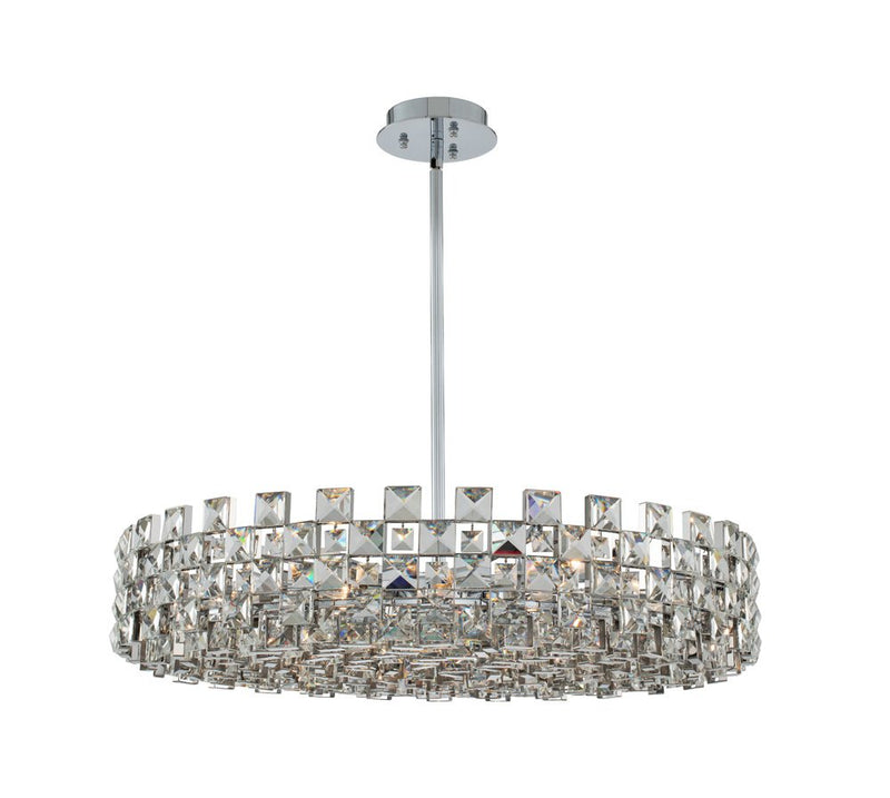 Piazze 12-Light Chandelier in Polished Chrome