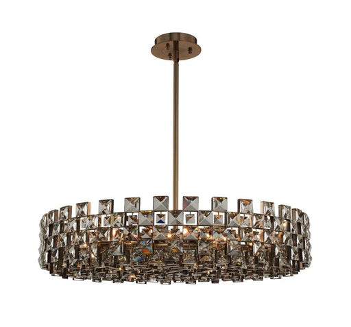 Piazze 12-Light Chandelier in Brushed Champagne Gold
