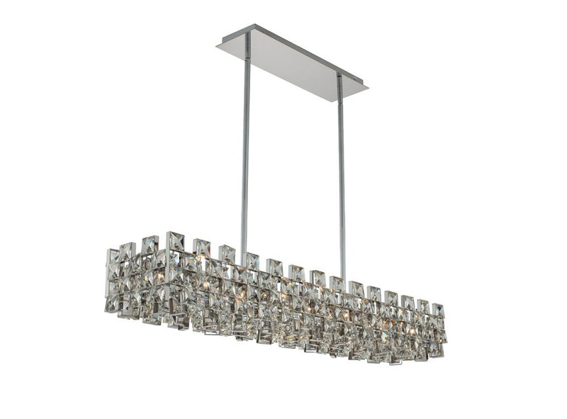 Piazze 8-Light Linear Pendant in Polished Chrome