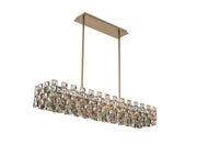 Piazze 8-Light Linear Pendant in Brushed Champagne Gold