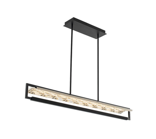 Capuccio 46" LED Linear Pendant in Matte Black and Chrome